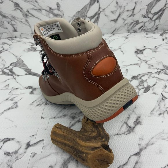 Men\'s Timberland Brown Flyroam Trail Waterproof Mid Hiker Md Full Grain Boots NW